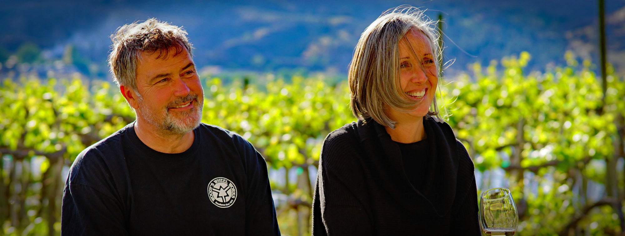 Julie Rennie and Paul Gardner, proprietors of Pentâge Winery
