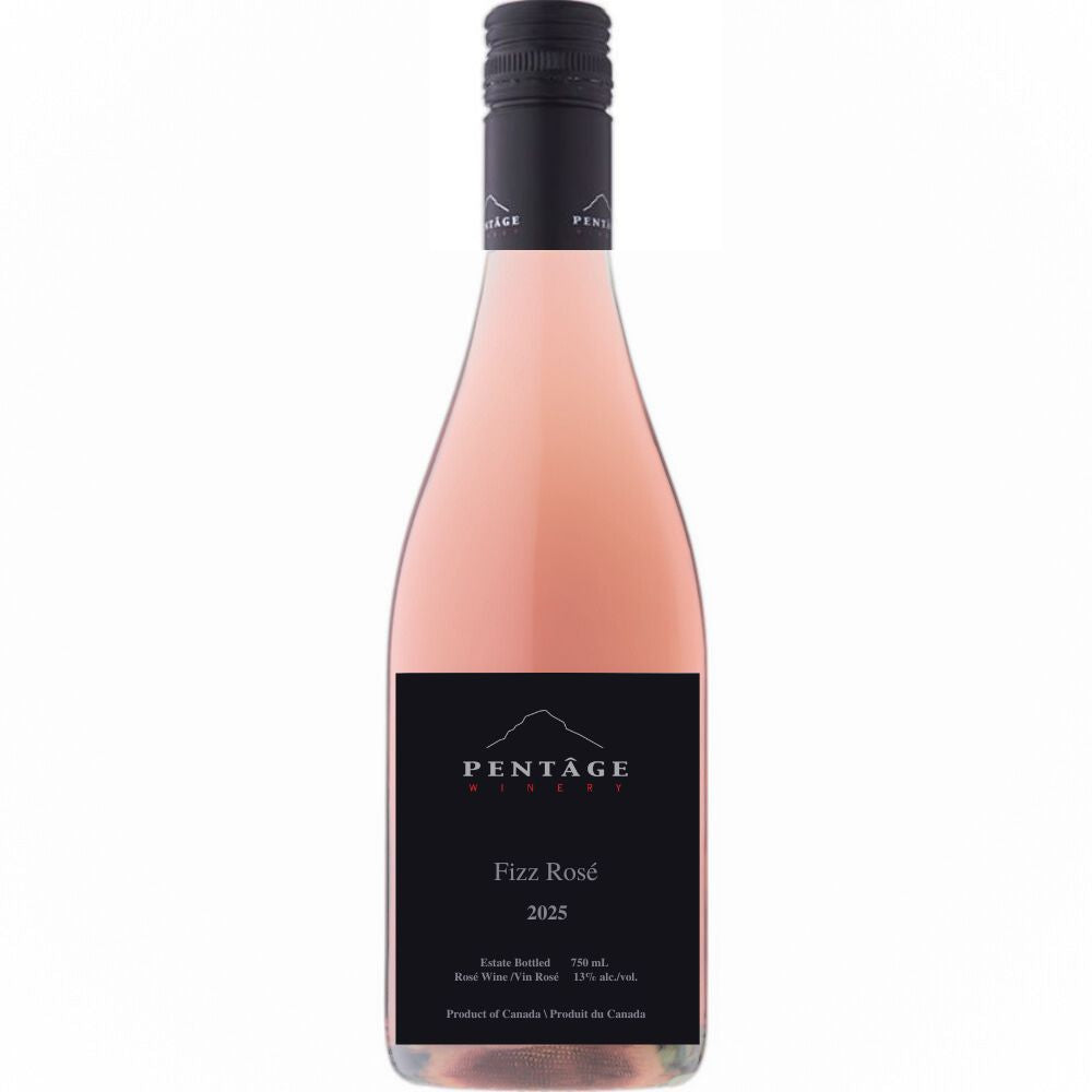 Pentâge Fizz Rosé 2025 bottle with elegant label, lightly sparkling red berry wine